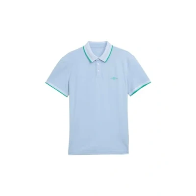 Afbeelding van Tom Tailor Polo Korte mouw Heren 3XL Licht blauw Katoen 1045629