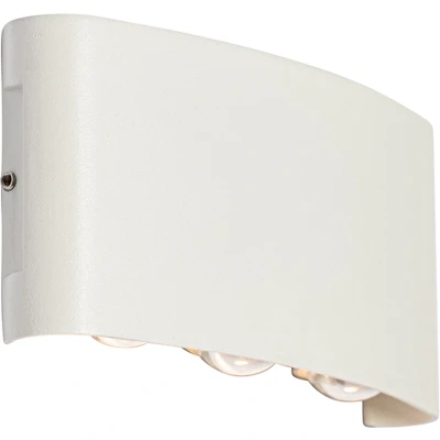 Afbeelding van QAZQA Buiten wandlamp wit incl. LED 6 lichts IP54 Silly