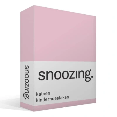 Afbeelding van Snoozing Katoen Kinderhoeslaken Ledikant 60x120 cm Roze