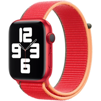 Afbeelding van Apple origineel Sport Loop Watch 42mm / 44mm 45mm 49mm (PRODUCT) Red 4th Gen MJG33ZM/A