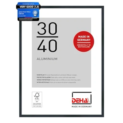 Afbeelding van DEHA Design aluminium fotolijst Tribeca, 30x40 cm, Mat zwart structuur