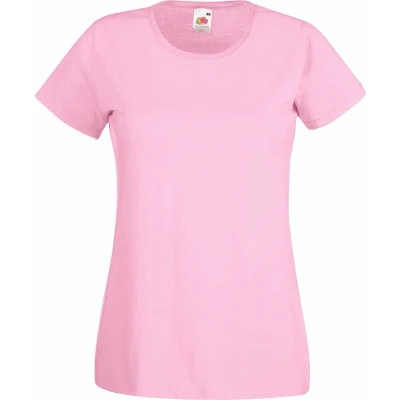Afbeelding van Fruit Of The Loom Dames / Vrouwen Damens Fit Valueweight T shirt met korte mouwen (Licht Rose)