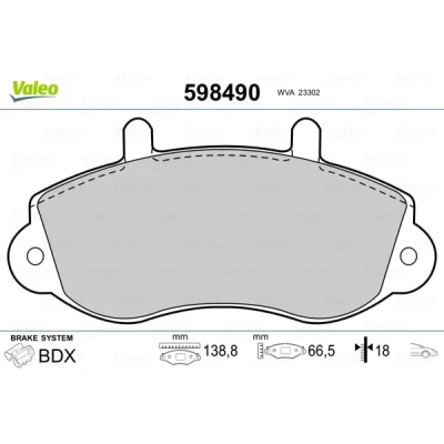 Afbeelding van Valeo Remblokset 598490