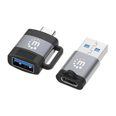 Afbeelding van Manhattan 2 delige set: USB C naar A adapter &amp;