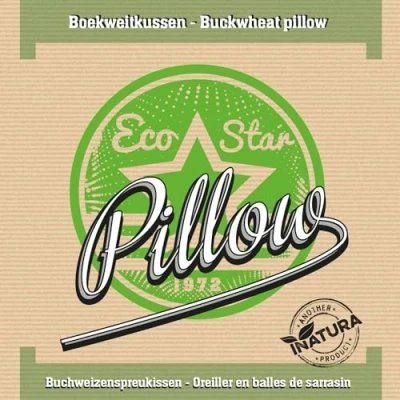 Afbeelding van EcoStarPillow Boekweitkussen (50 x 60 cm) Kussen met een gezuiverde boekweit vulling Hoofdkuss