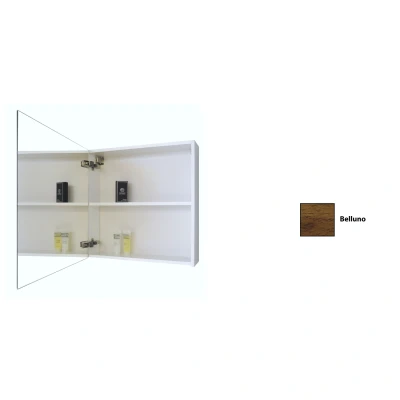 Afbeelding van Spiegelkast Sanicare Qlassics 60 cm 1 Deur Belluno Eiken Links
