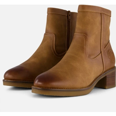 Afbeelding van s.Oliver Dames Boot Flat 5 25306 43 Enkellaarzen, cognac, 41 EU