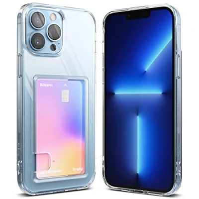 Afbeelding van Ringke Fusion Card Compatibel met iPhone 13 Pro Max Case, Transparant Kaarthouder Slanke Schokbestendige Bumper Hoesje Clear
