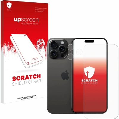 Afbeelding van upscreen Screenprotector voor Apple iPhone 15 Pro Max (Voor+Camera) Folie Beschermfolie transparant