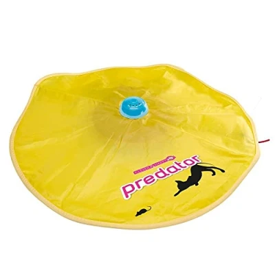 Afbeelding van Ferplast 85083099 PREDATOR, Kattenspeelgoed, Leuk interactief elektronisch spel voor katten, vier snelheden, Ø 61 x 8 cm, excl batterijen, medium, oranje