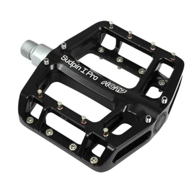 Afbeelding van NC 17 Sudpin I Pro aluminium platform pedalen/fiets pedalen MTB/mountainbike pedaal/BMX pedaal/kogellagers + Cr Mo as/inclusief reservepinnen, zwart