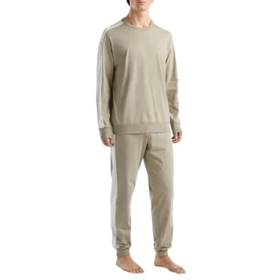 Afbeelding van United Colors of Benetton WITH SIDE Stripes Pyjama, Heren, Maat: Medium, Green