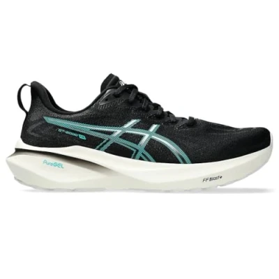 Afbeelding van Asics GT2000 13 Hardloopschoenen voor op de weg, Heren, Maat: 40, Black/wave teal Textiel/ synthetisch