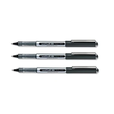 Afbeelding van 3 x uni ball Eye UB150 Rollerball Pennen Micro 0.5mm Tip 0.3mm Line Black Ink