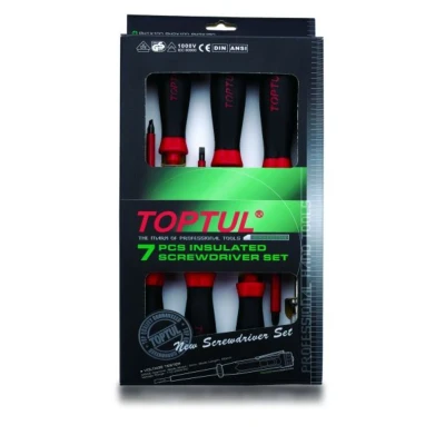 Afbeelding van Elektrische schroevendraaierset TOPTUL 7pcs PH1X100 PH2X100 PH3X150 SL 4X100