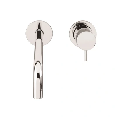 Afbeelding van Waterevolution Flow inbouw wastafelkraan chroom met uitloop 25cm T116B01 25