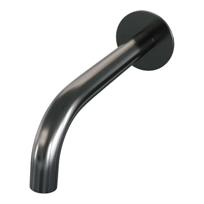 Afbeelding van Brauer gunmetal Edition Baduitloop gebogen uitloop 20cm rozet PVD geborsteld
