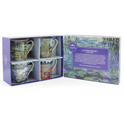 Afbeelding van Lesser &amp; Pavey, Porselein, Monet kopjes, meerkleurig, 4 stuks