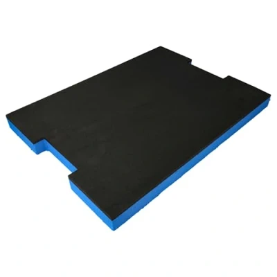 Afbeelding van vhbw Hardschuiminzetstuk compatibel met Bosch Sortimo L Boxx 4.0 LB4 Toolbox stijf schuim, zwart/blauw, 30 mm
