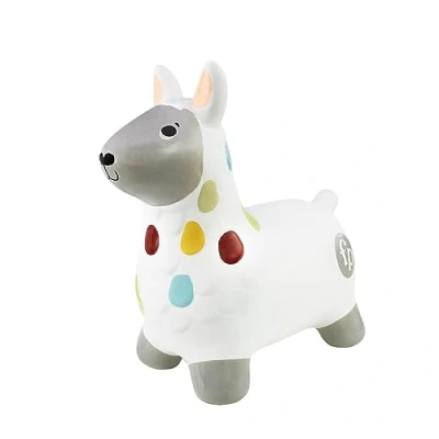 Afbeelding van Fisher Price Hopper Lama Skippy Dier Jumping Skippydier met Pomp Wit 55 x 40 28,5 cm