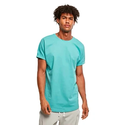 Afbeelding van Urban Classics LONG Shaped Turnup Tshirt basic, Heren, Maat: Large, Glass