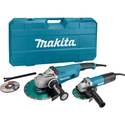 Afbeelding van Makita DK1163GX Haakse slijper set GA9020 + 9558 diamantschijven