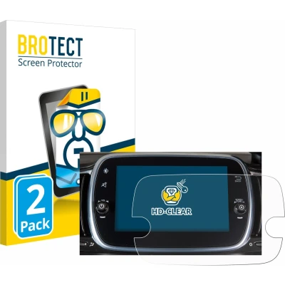 Afbeelding van BROTECT Screenprotector voor Fiat 595 Abarth Uconnect 7&quot; Folie Beschermfolie transparant (2 Stuks)