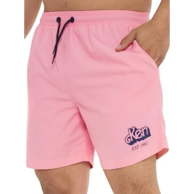 Afbeelding van Barbie Ken zwembroek voor heren, Doll maten S tot XXL Officiële Merchandise, roze, XL