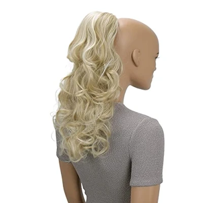 Afbeelding van CAISHA 45cm Haarstukje Vlecht Paardenstaart Haarextensies Volumineus Golvend Lichtblond Mix PH32