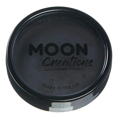 Afbeelding van Moon Creations professionele make up voor gezicht en lichaam, taartvormen met kleurrijke verf up, kinderen, volwassenen, festival, Halloween, zwart, 36 g