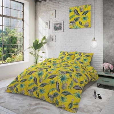 Afbeelding van Sleeptime Yellie Dekbedovertrekset Lits Jumeaux 240x200/220 + 2 kussenslopen 60x70 Geel