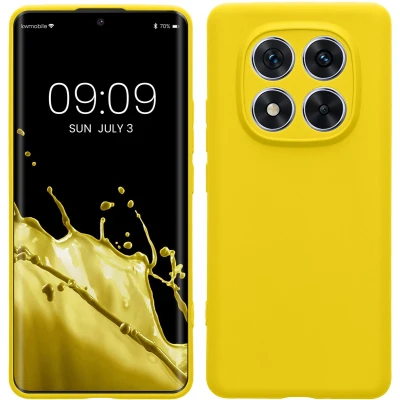 Afbeelding van kwmobile telefoonhoesje geschikt voor Xiaomi Redmi Note 14 Pro 5G / Poco X7 Hoesje smartphone Precisie camera uitsnede In stralend geel