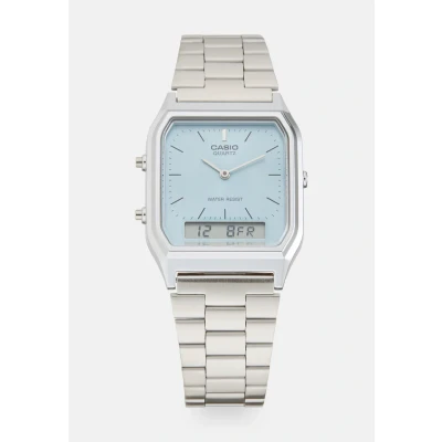 Afbeelding van Casio AQ 230A 2A1MQYES Horloge Retro analoog digitaal blauwe