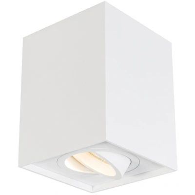 Afbeelding van QAZQA quadro Moderne Dimbare LED Smart Plafondspot Spotje Opbouwspot incl. wifi met Dimmer 1 lichts L 9.5 cm Wit Woonkamer Slaapkamer Keuken