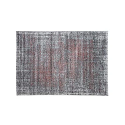 Afbeelding van andiamo Geweven tapijt, modern, stijlvol laagpolig robuust en onderhoudsvriendelijk, van 100% polypropyleen, geschikt voor vloerverwarming robotstofzuiger, 133 x 190 cm, strepen, grijs koraal