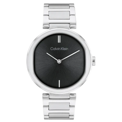 Afbeelding van Calvin Klein 2HSS 36MM Sunray Dialss Horloge, Dames, Maat: One Size, Silver coloured/black