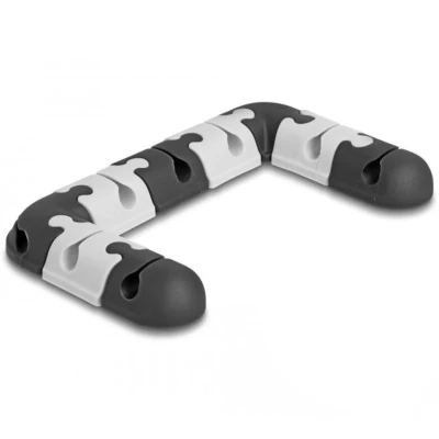 Afbeelding van Delock Kabelhalter selbstklebend modular Set 9 Stück schwarz / grau