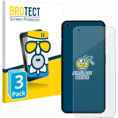 Afbeelding van BROTECT Antireflecterende Glas Screen Protector Mat voor Nothing Phone (1) (3 Stuks) Schermbeschermer [Beschermglas Folie niet Gehard Glas]