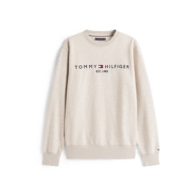 Afbeelding van TOMMY Hilfiger Heren LOGO SWEATSHIRT MW0MW11596 Pullover Sweatshirt, Bruin, M, Bruin (Heathered Pebble), M