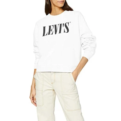 Afbeelding van Levi&#039;s Dames Graphic Diana Crew Sweatshirt, Wit (90&#039;s Serif White+ 0000), XS