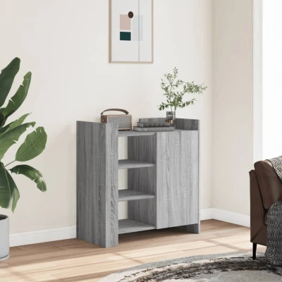 Afbeelding van Dressoir 73,5x35x75 cm bewerkt hout grijs sonoma eikenkleurig