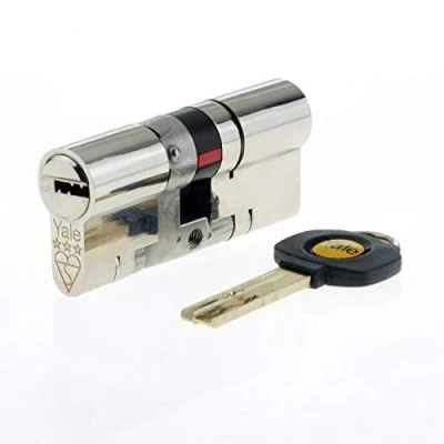 Afbeelding van Yale B YS3 4540N Anti Snap 3 Star Euro Dubbele Cilinder, Hoge Veiligheid, 45:40 (85mm), Nikkel Afwerking