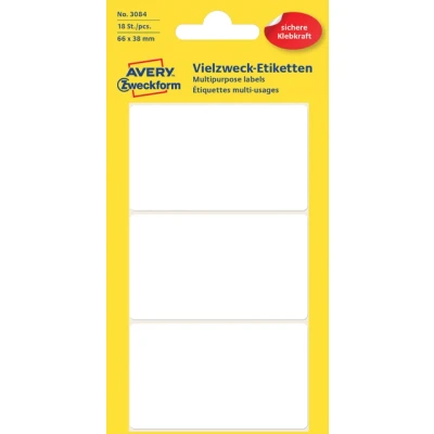 Afbeelding van Avery Handbeschrijfbare etiketten 66 x 38 mm, wit, handbeschrijfbaar,