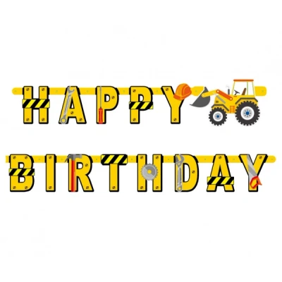 Afbeelding van Letterslinger Constructie Happy Birthday per stuk
