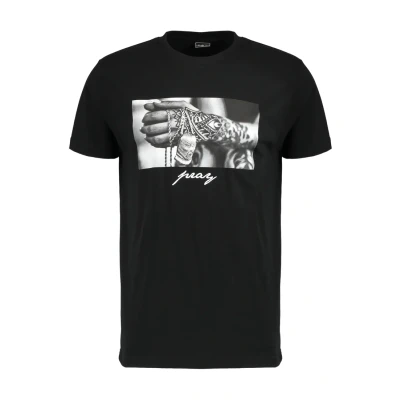 Afbeelding van Mister Tee Pray 2.0 Heren T shirt XS Zwart