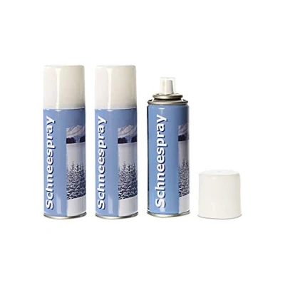Afbeelding van Cepewa Sneeuwspray in 3 delige set, 111 ml, decoratieve sneeuw, strooisneeuw, spuitbus kunstsneeuw Kerstmis (1 x set van sneeuwspray)