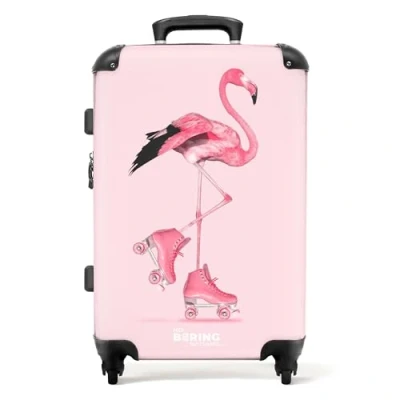 Afbeelding van NoBoringSuitcases.com® Roze kindertrolley Trolley koffer meisjes 20 kg bagage