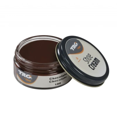 Afbeelding van TRG schoencrème met bijenwas chocolade bruin 50 ml
