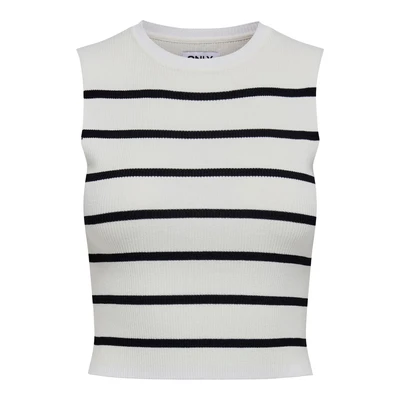Afbeelding van Only Onlmajli S L Top Knt Noos 15255533 Zwart wit Dames The Stone