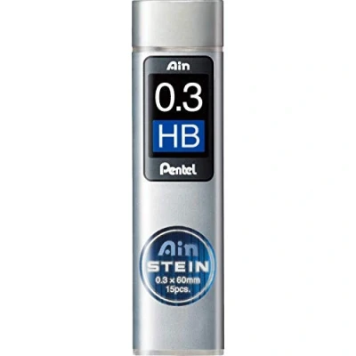 Afbeelding van Pentel C273 HBO Ain stein Feinstick, lijndikte 0,3 mm, hardheid HB, 15 vullingen per doos